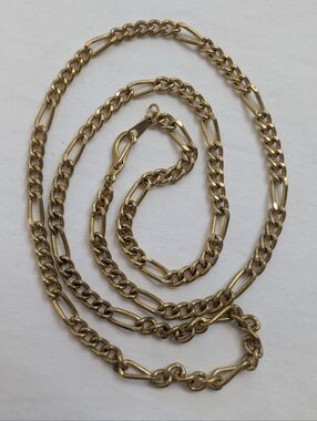Vintage Gold Figaro Chain 14K GP - Timeless Gold Classic